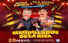 Payaso Pipirin y Tila María Sesto en: “Maquillados de Risa” en Cancún